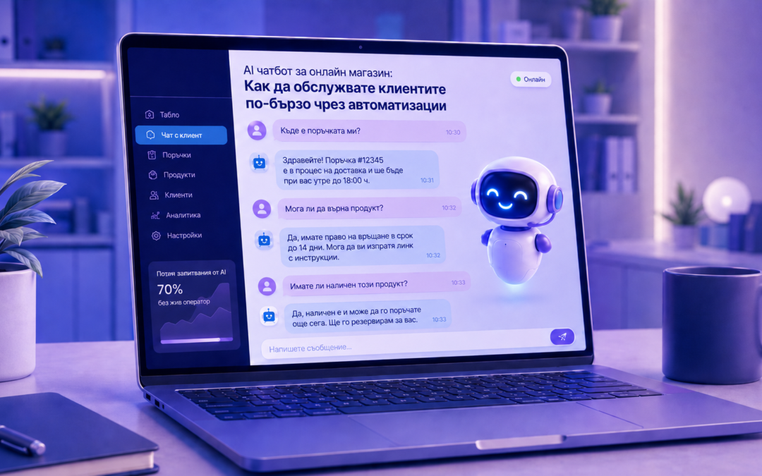 AI чатбот за онлайн магазин: Как да обслужвате клиентите по-бързо чрез автоматизации 